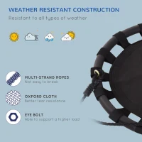 HOMCOM Hanging Tree Swing, Flying Platform Attaches to Tree or Existing Swing Set for Backyard and Heavy Duty, Black(m-5)