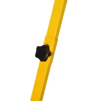 Outsunny 29" Blade Rolling Snow Pusher Shovel with Wheels and Adjustable Handle Yellow(m-8)