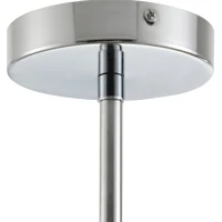 HOMCOM Modern Crystal Chandelier Light with Adjustable Hanging Pole, Ceiling-Connecting Metal Round Base, Grey(m-8)