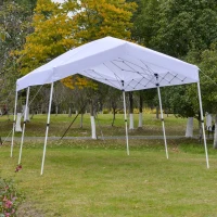 Outsunny 10' x 20' Heavy Duty Pop Up Canopy with Easy Set-Up Design, 3-Level Adjustable Height, Roller Bag, Event Tent for Patio Backyard Garden Wedding Party(m-2)