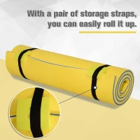 HOMCOM Floating Water Mat Float Pad Used in Lake Pool Water Beach Sea Ocean Yellow(m-4)