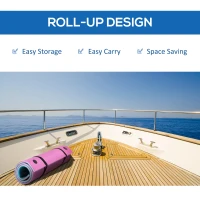 HOMCOM 17' x 5' Floating Water Mat, 3-Layer Swimming Pool Float Ultimate Super-Sized Portable Foam Raft, Thick and Durable Water Activities Mat for Lake, Oceans(m-7)