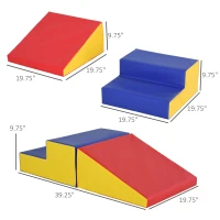 Soozier 2-Piece Climb & Crawl Activity Play Foam Building Blocks for Toddlers with a Soft High-Density Foam Material(m-3)