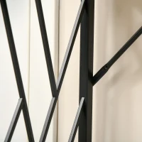 HOMCOM 47.25" Console Table, Industrial Sofa Table with Metal Frame for Living Room, or Hallway, Natural/Black(m-10)