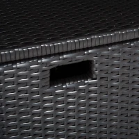 Outsunny Poolside Towel Cabinet, Rattan Wicker with Storage,2-Tier Shelves and Bottom Drawer, for Pool, Patio Backyard, 47", Dark Brown(m-8)