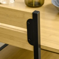 HOMCOM Industrial 3-Piece Dining Table Set, Square Kitchen Table with 2 Chairs for Small Space, Yellow(m-10)