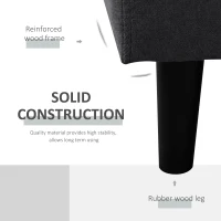 HOMCOM Convertible Sectional Sofa Couch with Reversible Chaise, L-Shaped Couch with Thick Sponge Cushions for Small Space, Dark Grey(m-7)