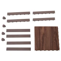 Soozier Portable Dance Floor Tiles, Tap Ballet Trade Show Flooring, PVC, 4 Piece Mats, 3.5' x 3.5'(m-9)