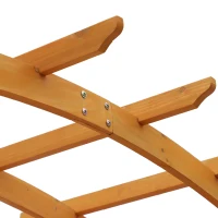 Outsunny 7.5' Fir Wood Round Outdoor Garden Pergola Style Arbor Arch Trellis(m-13)