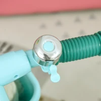 Qaba Tricycle 3-Wheeler Ride-on Toy with 2 Storage Baskets on Front & Back & Non-Slip Handlebar, Green(m-9)