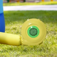 Outsunny Electric Air Inflator, Fast Inflation for Bounce Houses, Castles, Swimming Pools, Portable & Durable, Yellow(m-8)