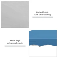 Outsunny 10' x 10' Pop Up Canopy Tent, Instant Shelter with Carry Bag, Adjustable Height, Garden Outdoor Party Tent, Blue(m-7)