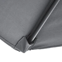 Outsunny 8-Piece Patio Dining Set with Umbrella, Grey - Includes 6 Chairs, Table, and UV Protection Umbrella for Outdoor Gatherings(m-10)