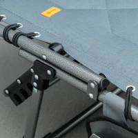 Outsunny Adjustable Outdoor Reclining Lounge Chair, Folding with Padded Comfort & Side Pocket, Grey - Versatile for Patio, Beach, Poolside Relaxation(m-7)