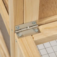 PawHut 2-Tier Wooden Hamster Cage, Small Animals Hutch, w/ Seesaw, Tray(m-13)