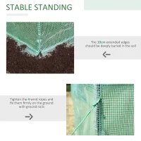 Outsunny 56" x 56" x 77" Walk-in Plant Greenhouse Portable Garden Flower Seed Warm House 8 Shelves Outdoor Plant Growth Hot House PE Cover Green(m-5)
