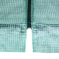 Outsunny 56" x 56" x 77" Walk-in Plant Greenhouse Portable Garden Flower Seed Warm House 8 Shelves Outdoor Plant Growth Hot House PE Cover Green(m-9)