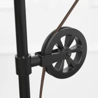 HOMCOM 70" Industrial Standing Reading Lamp with Steel Frame, for LED Halogen Bulb, Steampunk Tall Lamp with Rotary Switch for Bedroom Living Room Study, Black(m-11)