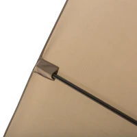 Outsunny 11Ft Patio Umbrella Outdoor Cantilever Offset Umbrella Aluminum Square Umbrella with Cross Base, 360° Rotation, 5 Adjustable Tilt Angles and Umbrella Cover for Garden Beach, Coffee(m-13)