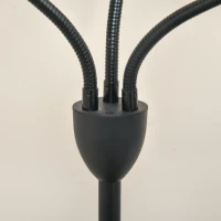 HOMCOM Arc Tree Floor Lamp with 3 Adjustable Rotating Lights, Industrial Standing Lamp with Steel Frame, Black(m-12)