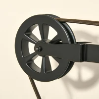 HOMCOM Industrial Table Lamp with Steel Frame, for LED Halogen Bulb, Bedside Lamp with Rotary Switch for Bedroom Living Room Study, Black(m-13)