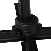 Outsunny 11Ft Patio Umbrella Outdoor Cantilever Offset Umbrella Aluminum Square Umbrella with Cross Base, 360° Rotation, 5 Adjustable Tilt Angles and Umbrella Cover for Garden Beach, Coffee(m-14)