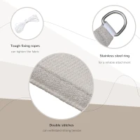 Outsunny Triangle 10’ Canopy Sun Sail Shade Garden Cover UV Protector Outdoor Patio Lawn Shelter with Carrying Bag Brown(m-5)