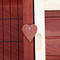 PawHut 54" 2-Story Weatherproof Stackable Elevated Wooden Rabbit Hutch with Enclosed Run and Pull-Out Trays(m-15)