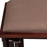 HOMCOM Nursery Glider Rocking Chair with Ottoman, Thick Padded Cushion Seating and Wood Base, Brown(m-11)