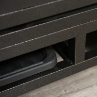 PawHut 45" Heavy Duty Steel Dog Crate Kennel Pet Cage with Wheels for Portability & 1 Doors for Convenient Access Anti-Pinching Floor, Black(m-8)