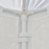 Outsunny 13 ft. Gazebo Canopy Party Tent with 6 Removable Side Walls with Windows and Doors for Outdoor Events, White(m-10)