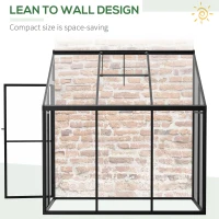 Outsunny 6' x 4' Aluminum Greenhouse Polystyrene Walk-in Garden Greenhouse with Adjustable Roof Vent and Lockable Door, Clear(m-6)
