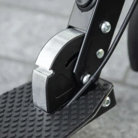 Soozier Foldable Kick Scooter for Teens Ages 12 Years and Up, Lightweight Scooters with Big Wheels, Adjustable Handlebars, One-Kick Open Mechanism and Dual Brakes System for Adult Teenage, Black(m-15)