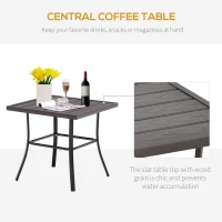 Outsunny 3-Piece Patio Bistro Set Outdoor Rocking Coffee Table Chair Set with Curved Base, Soft Cushions, Steel Frame, Beige(m-6)