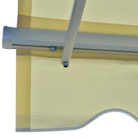 Outsunny 4'x 2' Retractable Window Door Awning Patio Canopy Outdoor Sun Shade Shelter Cream-white(m-8)