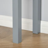 HOMCOM Corner Desk, Triangle Computer Desk with Drawer and Storage Shelves for Small Spaces, Home Office Workstation for Living Room, or Bedroom, Grey(m-13)