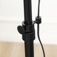 HOMCOM 70" Industrial Standing Reading Lamp with Steel Frame, for LED Halogen Bulb, Steampunk Tall Lamp with Rotary Switch for Bedroom Living Room Study, Black(m-13)