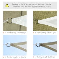 Outsunny Triangle 13x13x13ft Sun Sail Shade Garden UV Block Sunshade Outdoor Canopy Patio Lawn Shelter Cream White(m-5)