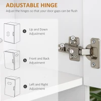 HOMCOM 66" Buffet with Hutch, Freestanding Kitchen Pantry with 2 Large Cabinets, 1 Pull Up Cabinet, 3 Drawers & Wide Countertop, White(m-6)