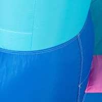 Outsunny 5-in-1 Water Slide Kids Inflatable Bounce House Narwhals Theme Water Park Includes Slide Trampoline Pool Cannon Climbing Wall with Carry Bag, Repair Patches without Air Blower(m-13)