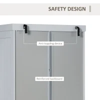 HOMCOM 72" Traditional Freestanding Kitchen Pantry Cabinet Cupboard with Doors and 3 Adjustable Shelves, Gray(m-6)