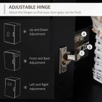 HOMCOM 71" Traditional Freestanding Kitchen Buffet with Hutch, Pantry Cabinet with 4 Doors, 3-Level Adjustable Shelves, and 1 Drawer, Black(m-6)