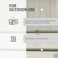 Outsunny Garden Planter with Raised Garden Bed Bench for Patio Park, 69.25" x 15" x 15.75", Grey(m-6)