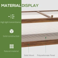 Outsunny Wooden Cold Frame Greenhouse, Garden Portable Raised Planter with Bottom Shelf for Outdoor Indoor Use, Brown(m-5)