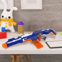 Qaba Automatic Soft Bullet Toy Foam Blaster for Foam Darts with 20 EVA Refill Darts and Target Board Game for Boys & Girls 8-12 years old(m-10)