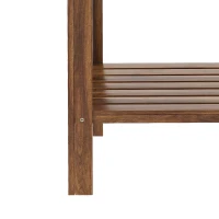 Outsunny Wooden Cold Frame Greenhouse, Garden Portable Raised Planter with Bottom Shelf for Outdoor Indoor Use, Brown(m-9)