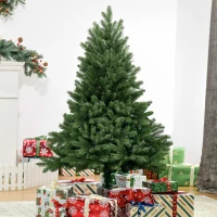 HOMCOM 4FT Artificial Christmas Tree Holiday Home Xmas Decoration Automatic Open, Green(m-10)
