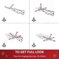 HOMCOM 4FT Artificial Christmas Tree Holiday Home Xmas Decoration Automatic Open, Green(m-5)