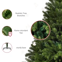 HOMCOM 4FT Artificial Christmas Tree Holiday Home Xmas Decoration Automatic Open, Green(m-7)