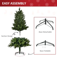 HOMCOM 4FT Artificial Christmas Tree Holiday Home Xmas Decoration Automatic Open, Green(m-6)